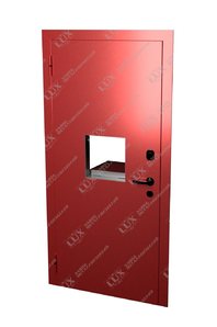 кассовая дверь с окошком (открывание внутрь), окрас hammerite
