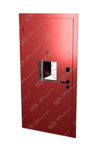 дверь для кассы с решеткой, окрас hammerite